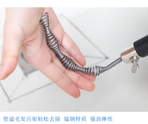 5 м черные регулируемые ручные трубы, ручка земснаряда, гибкая выдвижная пружинная стальная проволока, инструмент для чистки раковины для туалета, кухни, ванной комнаты