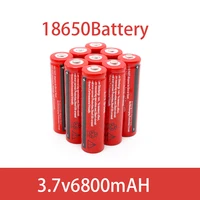 18650 battery 3 7v 6800mah rechargeable liion battery for led flashlight torch batery litio battery free shipping