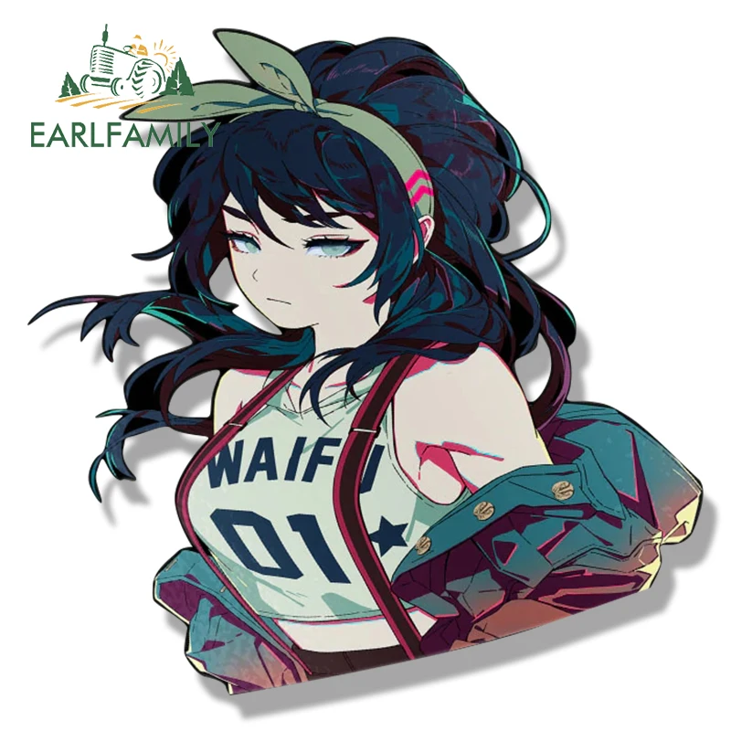 Фото EARLFAMILY Chibi Toph Bengfang Fanart автомобильная наклейка аниме последний маг воздуха эскиз Waifu наклейка JDM мультфильм Peeker наклейки для девочек №2