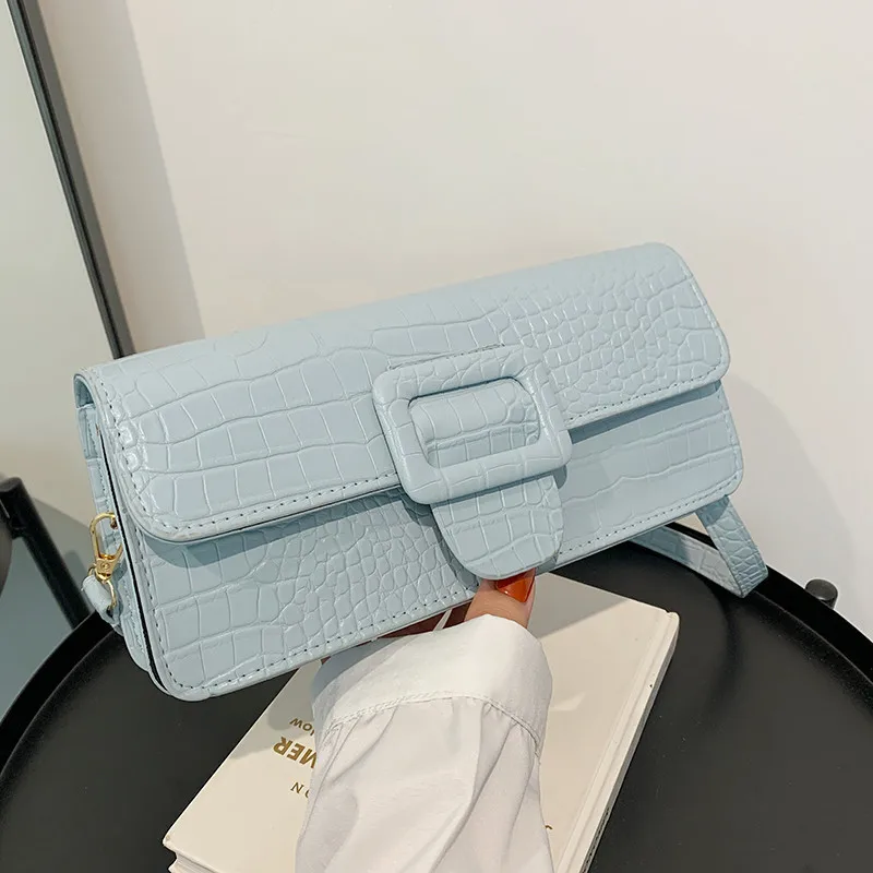 Ladies New Designer Fashion Casual Flip Shoulder Underarm Bags for Women Small Square Bag Vintage PU Leather Texture Handbags