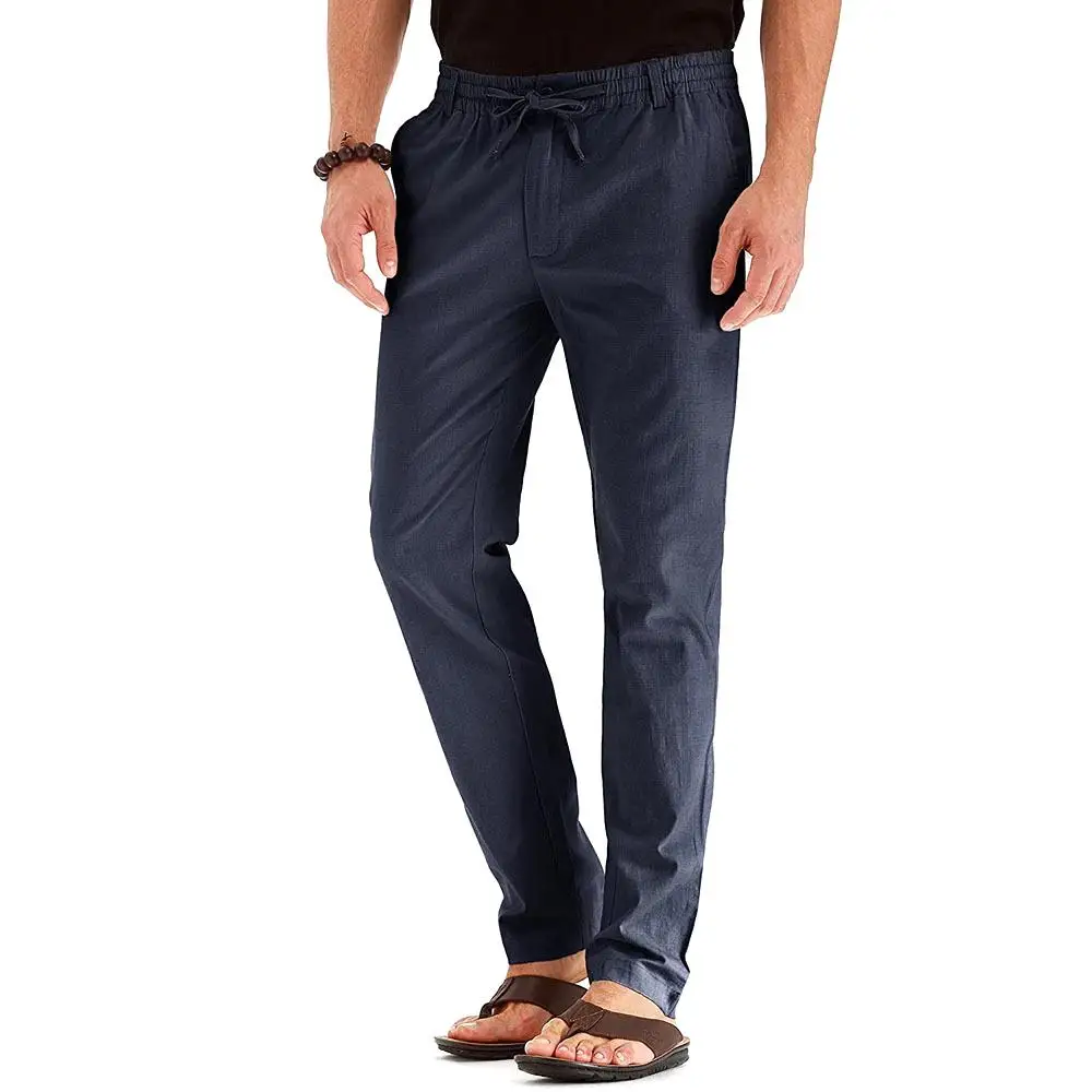 

Smart Casual Pants for Men Solid Lace Up Men Work Pants Business Style Male Long Trousers Mens Clothing
