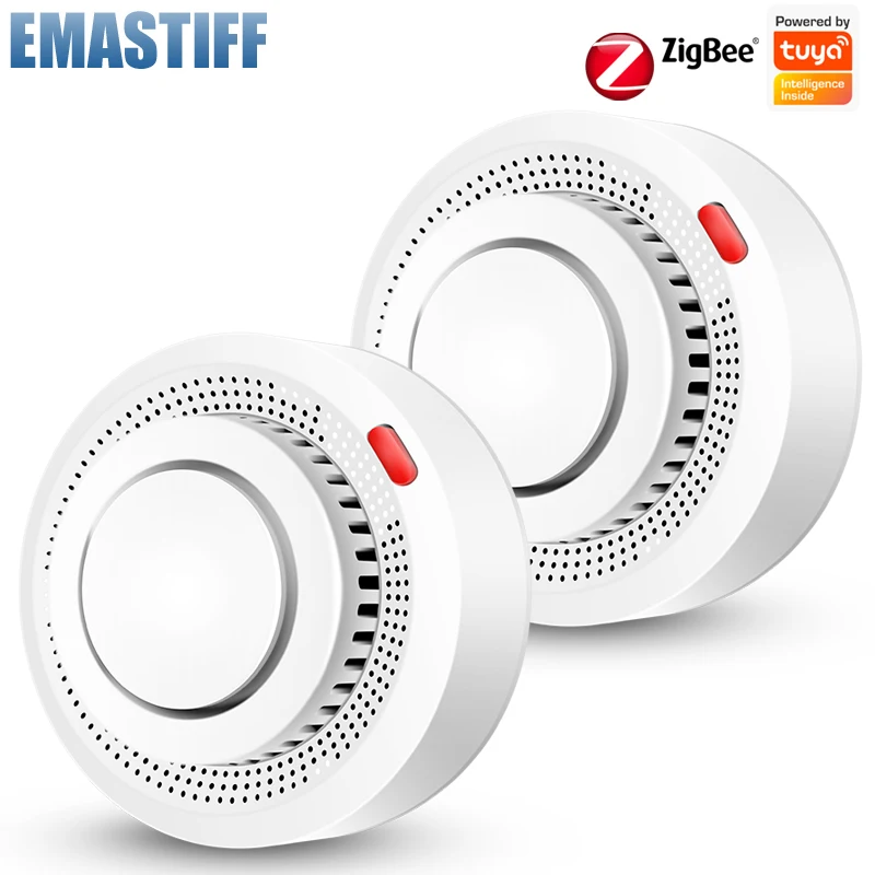 

eMastiff ZigBee Smoke Detector Tuya Smart Home Security Protection Fire Alarm System For Smart Life Google Assistant