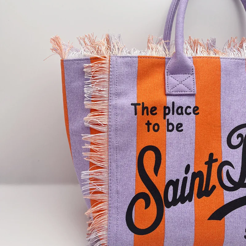 Новая женская вместительная Холщовая Сумка SAINT BARTH 2024 для отдыха туризма ручная