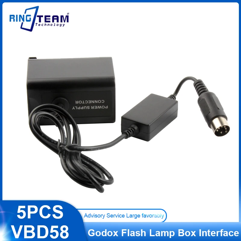 5 шт., интерфейсный кабель Godox для вспышки и лампы головного света + адаптер постоянного тока VBD58 для Panasonic HC-VW-VBD58 HC -MDH2M MDH2GK-K