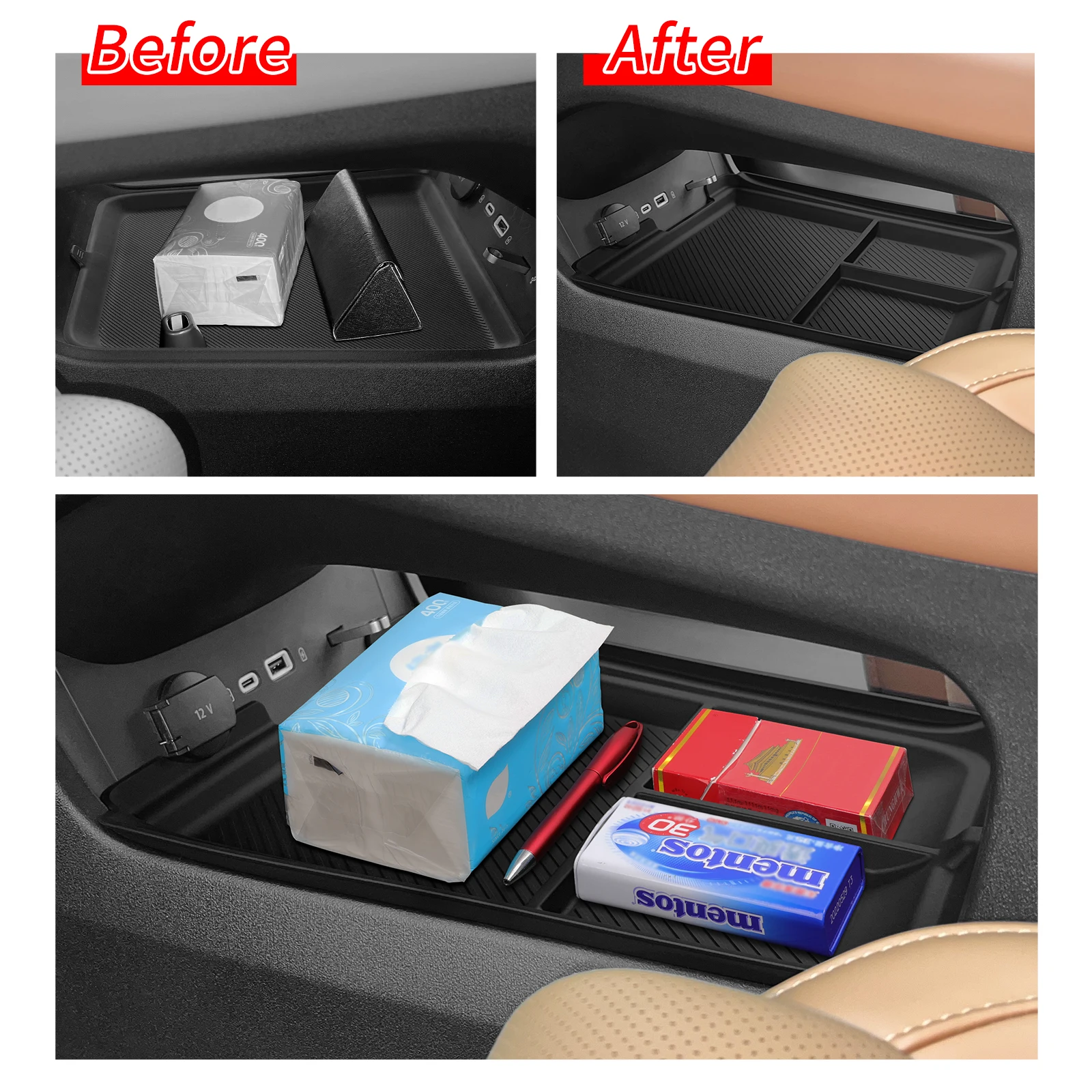 Для Leapmotor C10 C16 2024 2025 центральная консоль нижний ящик для хранения автомобильный