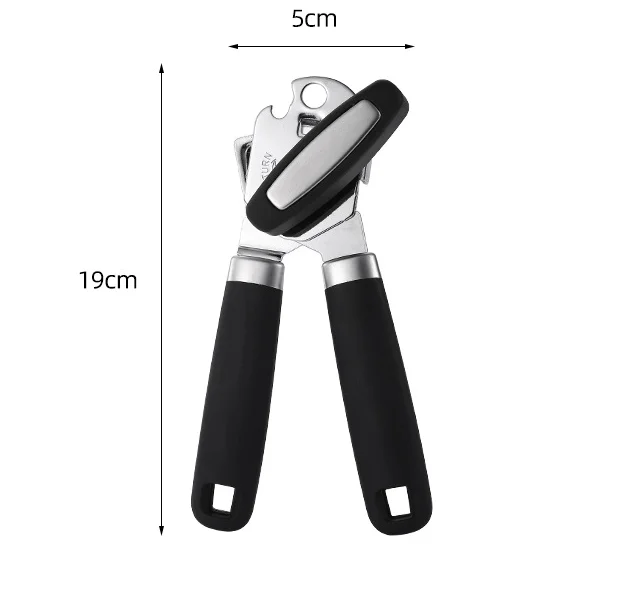 

Strong Can Opener, Sharp Cutting Wheel for Smooth Edge Cut, Comfortable Soft Handle, Oversized Easy to Use Turn Knob, Includes B