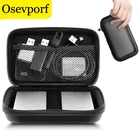 Внешний чехол для жесткого диска, сумка для жесткого диска 2,5 дюйма, внешний аккумулятор для жесткого диска, USB-кабель, зарядное устройство, внешний аккумулятор, чехол для наушников, черный