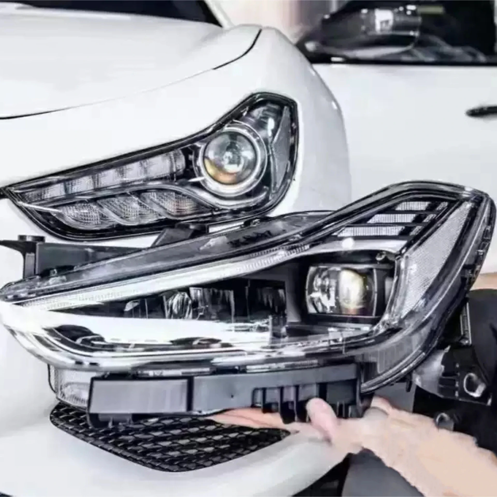 Фара в сборе для Maserati ghiblai обновленная стильная Светодиодная лампа дневного