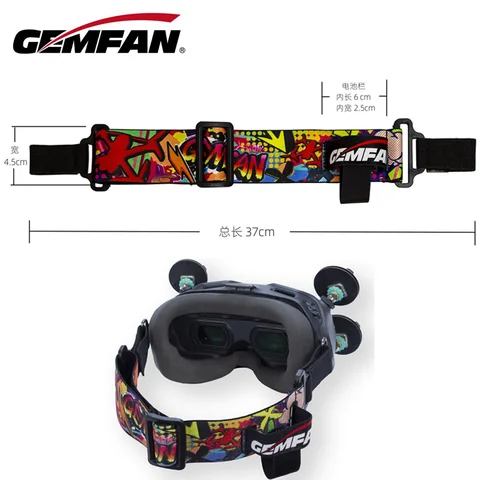 GEMFAN Мультяшная повязка на голову для DJI FPV Flight Video Glasses V2