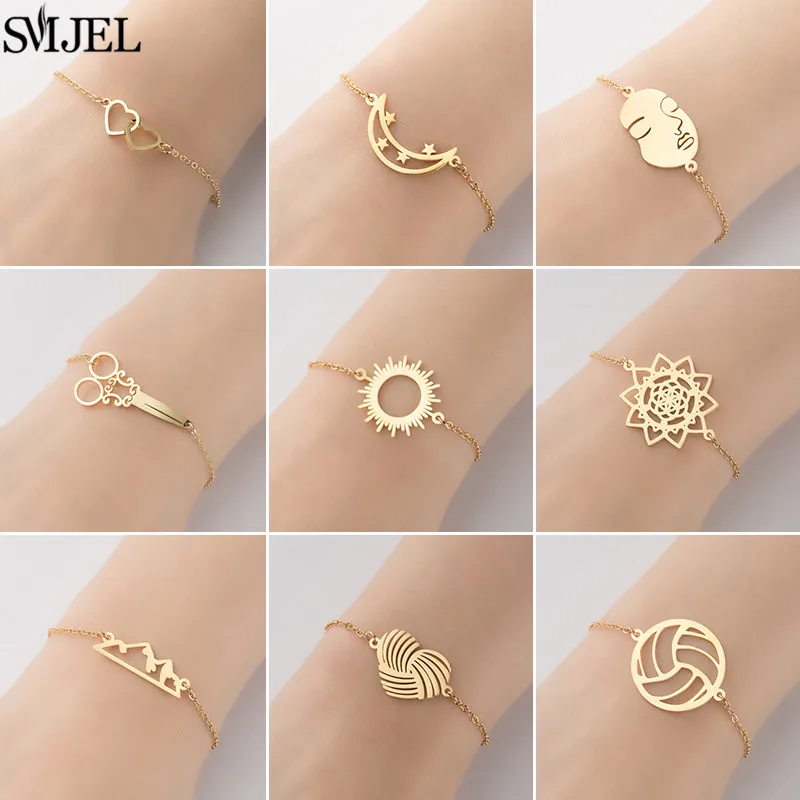 Новый браслет из нержавеющей стали с подвесками модный молнией бесконечностью