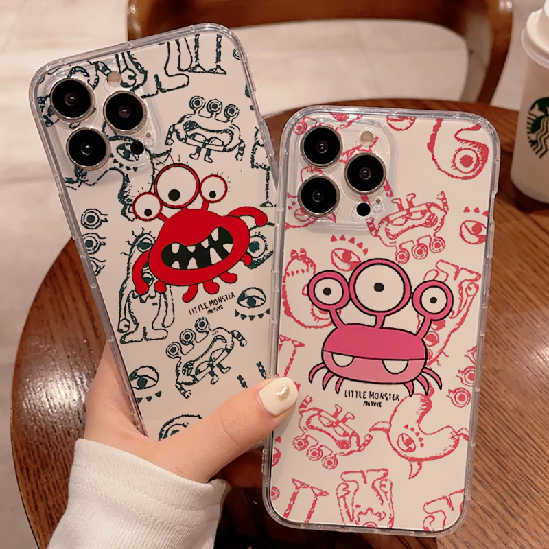 

Чехол из ТПУ для iPhone 11 12 13 Pro 12 13 Mini SE 2020 X XR XS Max, милый монстр, чехол для телефона, чехлы для APPLE iPhone 8 7 6s 6 Plus
