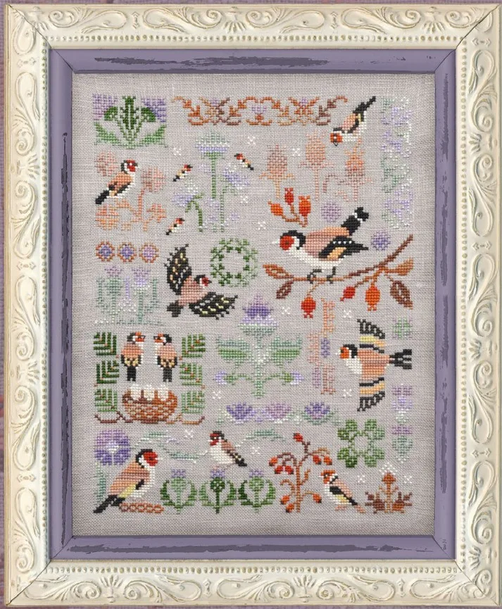 

Owl-canary Garden In Spring 31-37 Cross Stitch Kit Aida Count Unprint Canvas Stitches Embroidery DIY Handmade Needlework
