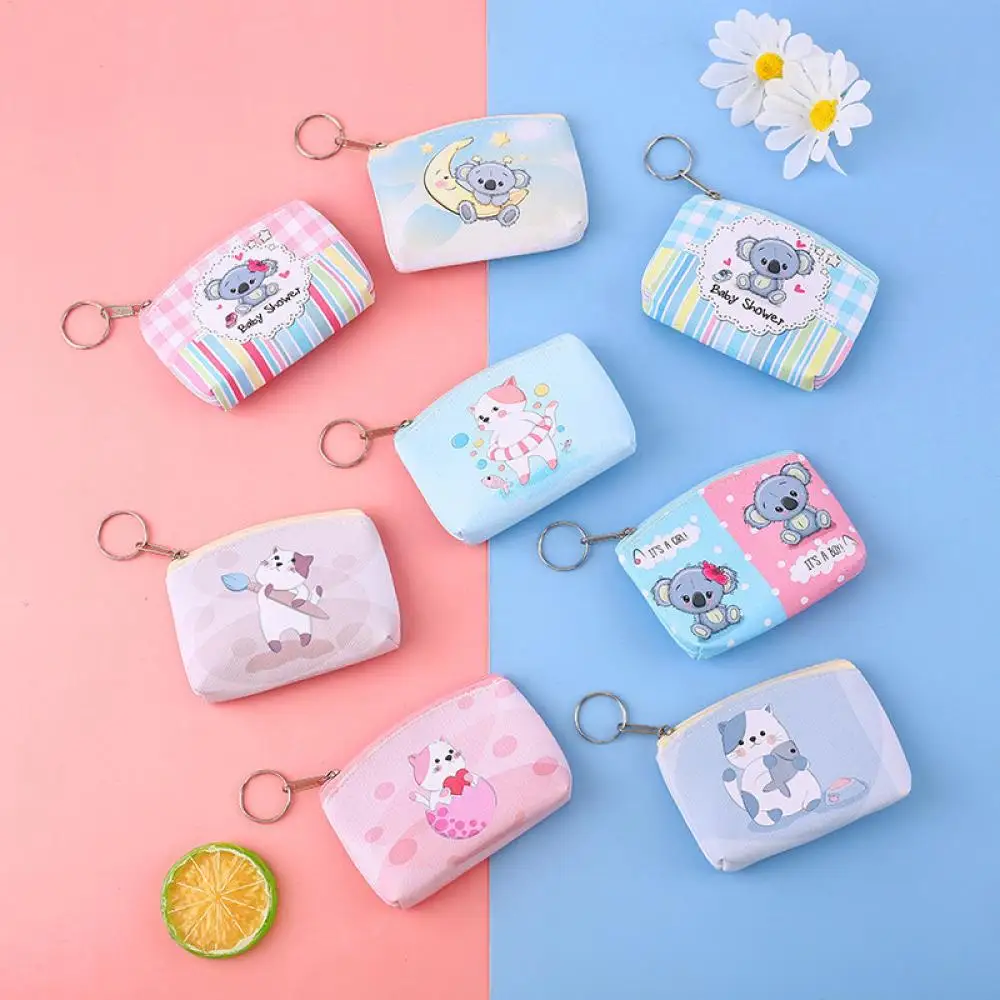 

Cartoon Coin Purse Cute Kitten Creative Key Coin Purse Mini Pendant Children's Schoolbag Small Wallet Anime Key Chain Pendant