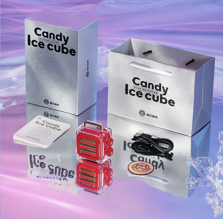Фото MUZEN Candy Ice Block Bluetooth-динамик MW-ICE Mao King Прозрачный уличный портативный беспроводной мини-динамик №2