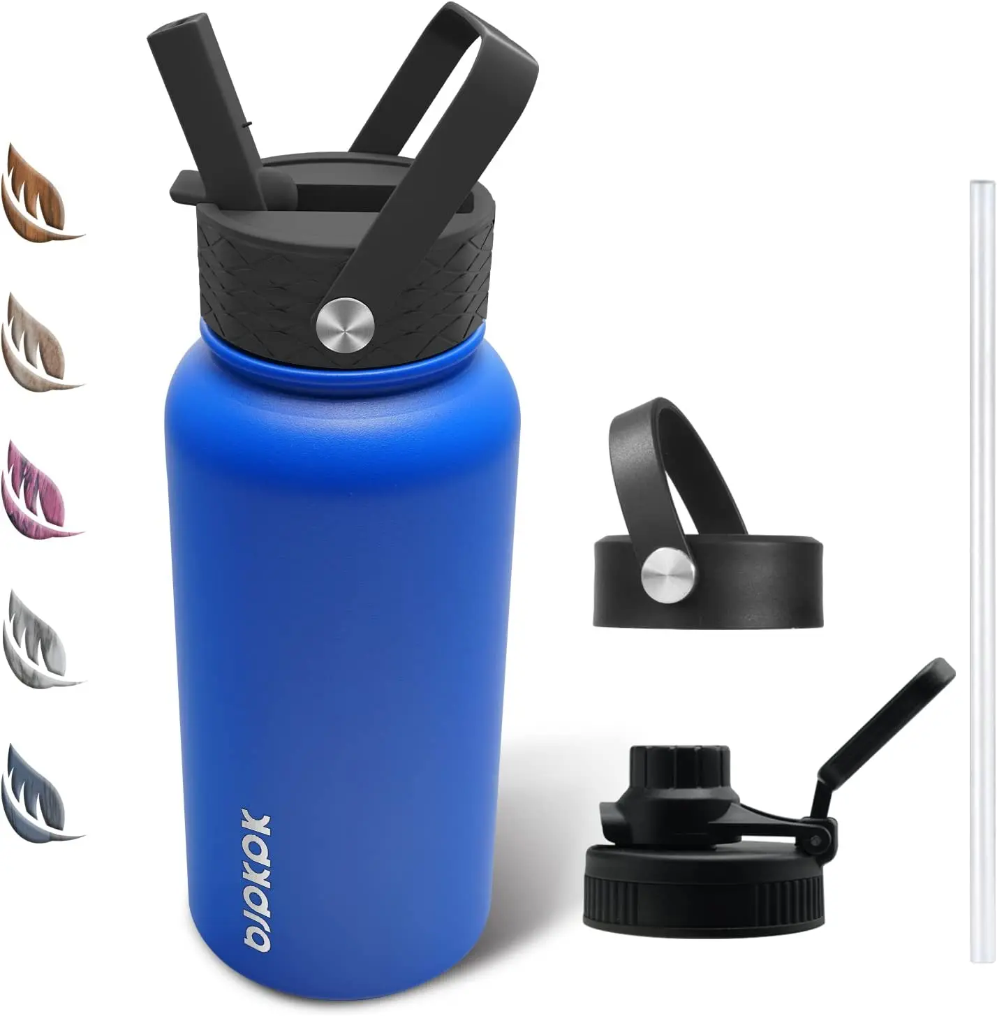 

Garrafa de água esportiva isolada com 3 tampas - 765 g - Safira