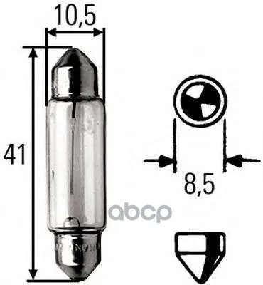 8gm 002 091-121_лампа! 18w 12v Sv8.5 HELLA арт. 8GM 091-121 |