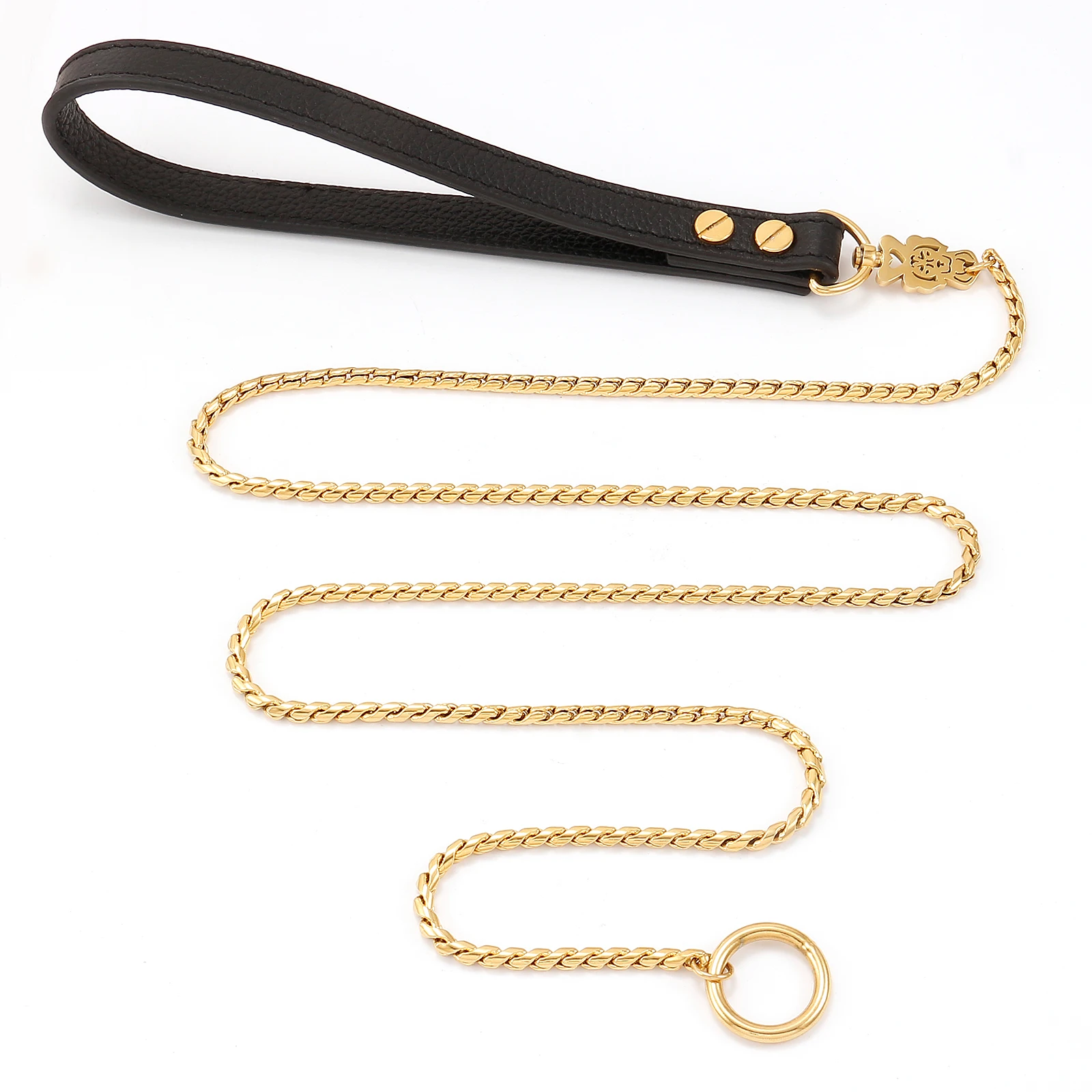 Cuban Link Dog Chain Necklace for Pet Dog 316L Stainless Steel Sturdy Dog Collar/Leash Gold Silver Fashion Jewelry Accessories