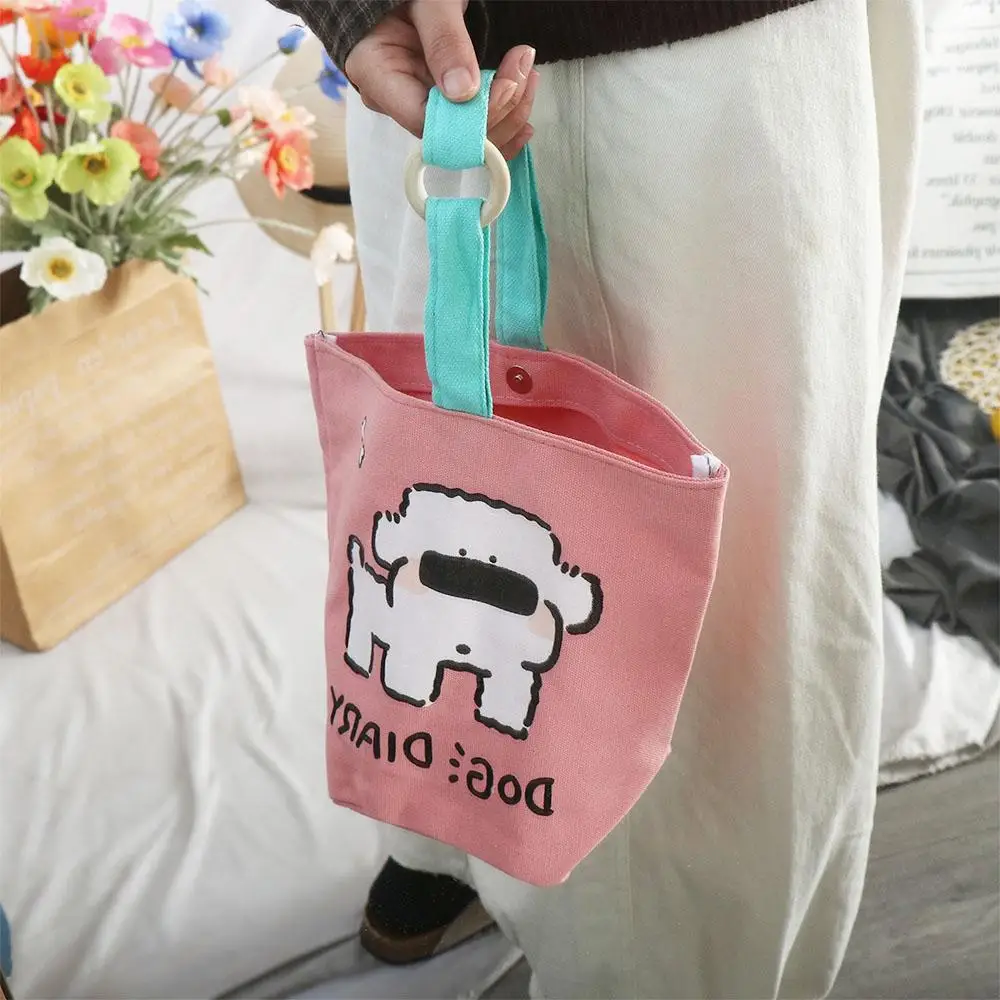 Многоразовая Холщовая Сумка в форме ведра с рисунком хаски