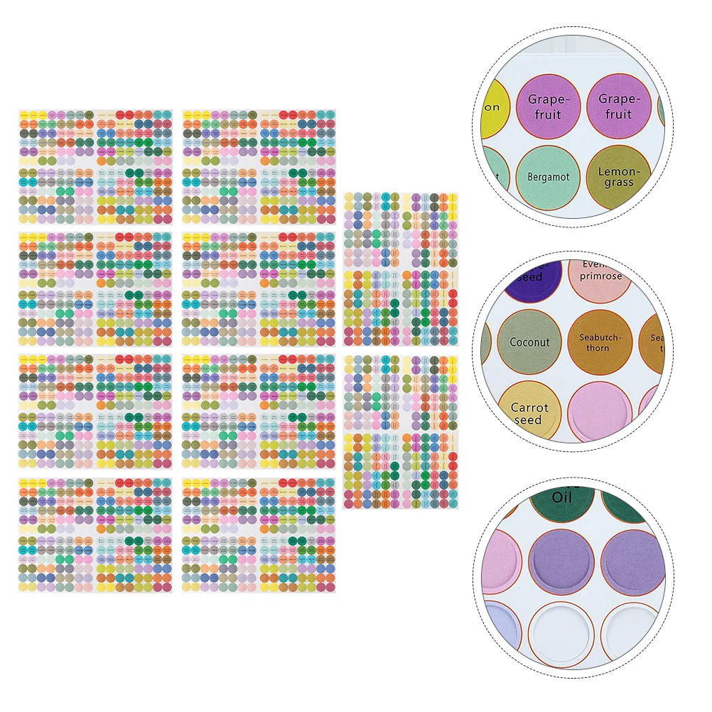 

Essential Oil Stickers Adhesive Jar Round Canning Label Creative Canned Rounded Tag Marker Bottle Decals Labels Cap