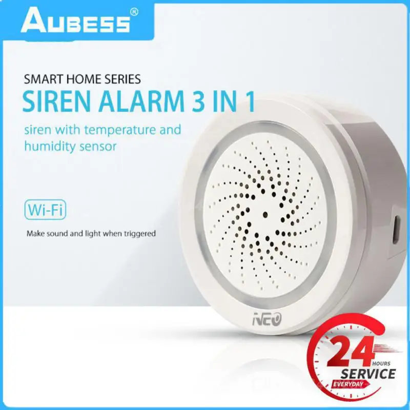 

Wireless Wifi Siren Alarm Smart Life Temperature Sensor Usb Power 3 In 1 Humidity Sensor Tuya Smart