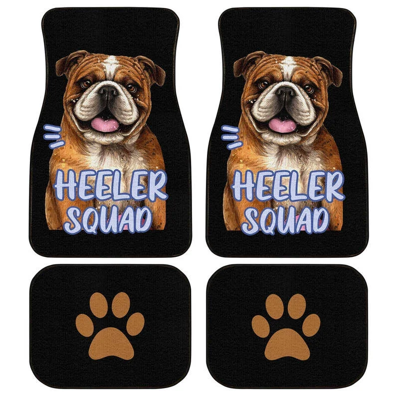 

Bulldog Car Floor Mats Custom Car Accessories For Bulldog Lovers 4PCs Pack