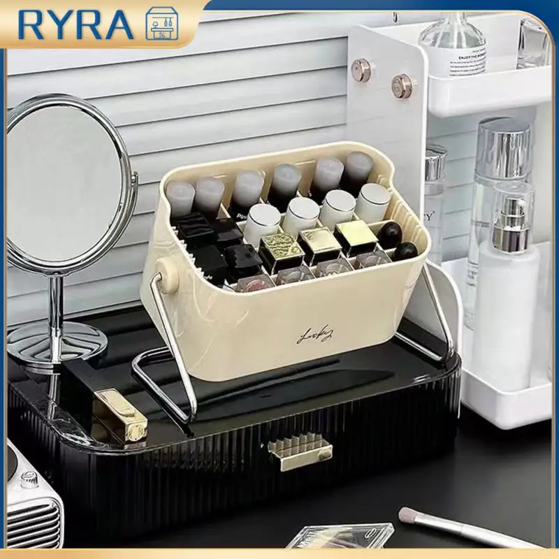 

Настольный держатель, портативный органайзер для макияжа, органайзер для помады, коробка для хранения косметики, стеллаж для хранения