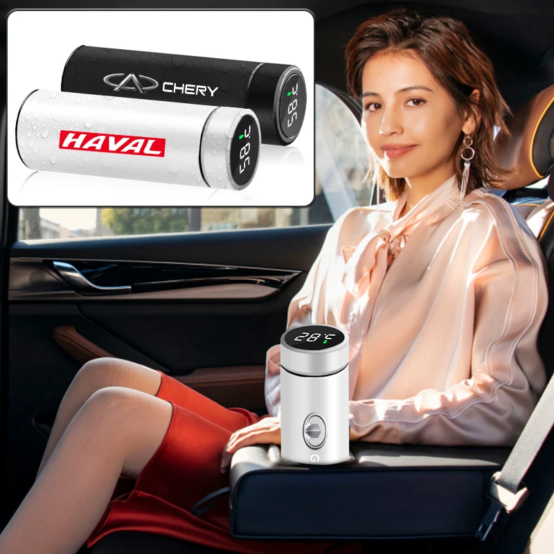 

1pcs 500ml Car Smart Stainless Steel Thermal Mug for Kia Sportage Ceed Rio 5 3 4 Picanto Ray Morning Sorento Stonic Accessories