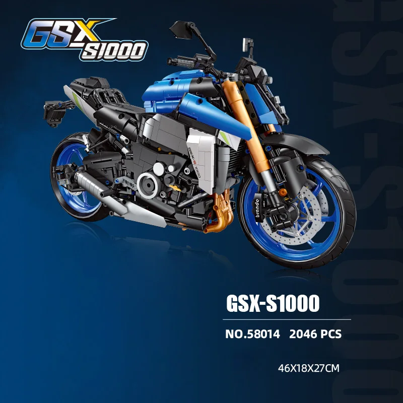 Технический японский мотор Moc строительный блок Suzuki GSX-S1000 GT строительная модель