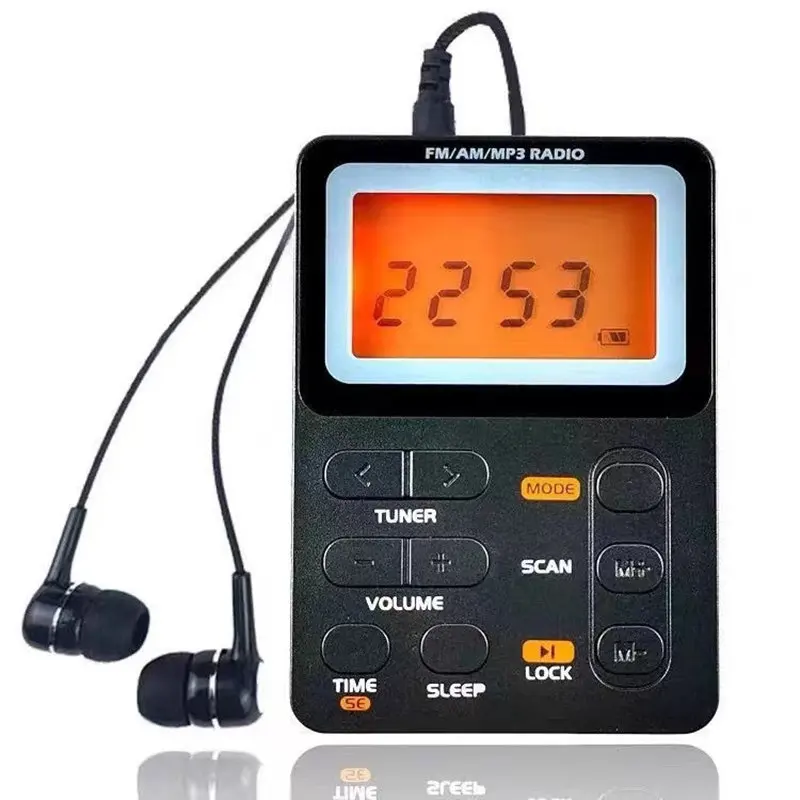 Мини MP3 FM/AM радио перезаряжаемое с 32G карта памяти