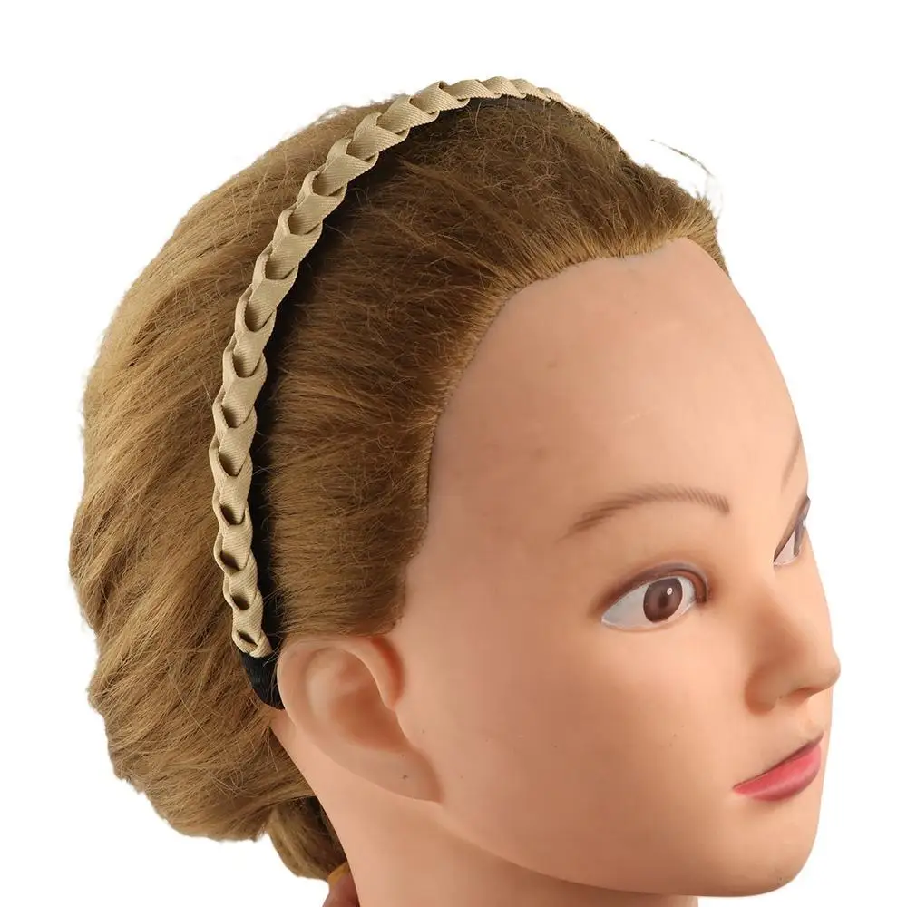 Элегантный обруч для волос с плетением нескользящая плетеная повязка на голову