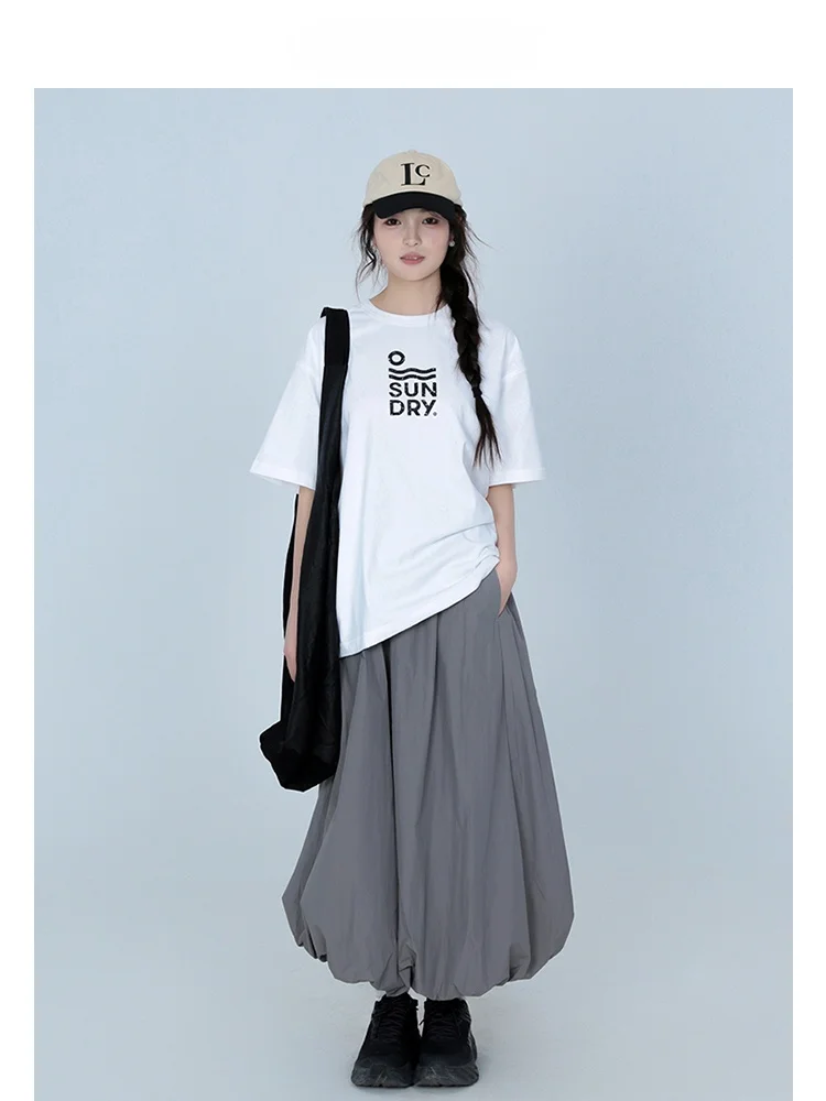 Oussez женская футболка с короткими рукавами и принтом в стиле ретро лето 2024