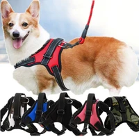 pet dog cat adjustable harness with leash reflective and breathable for small and large dog harness vest pet supplies