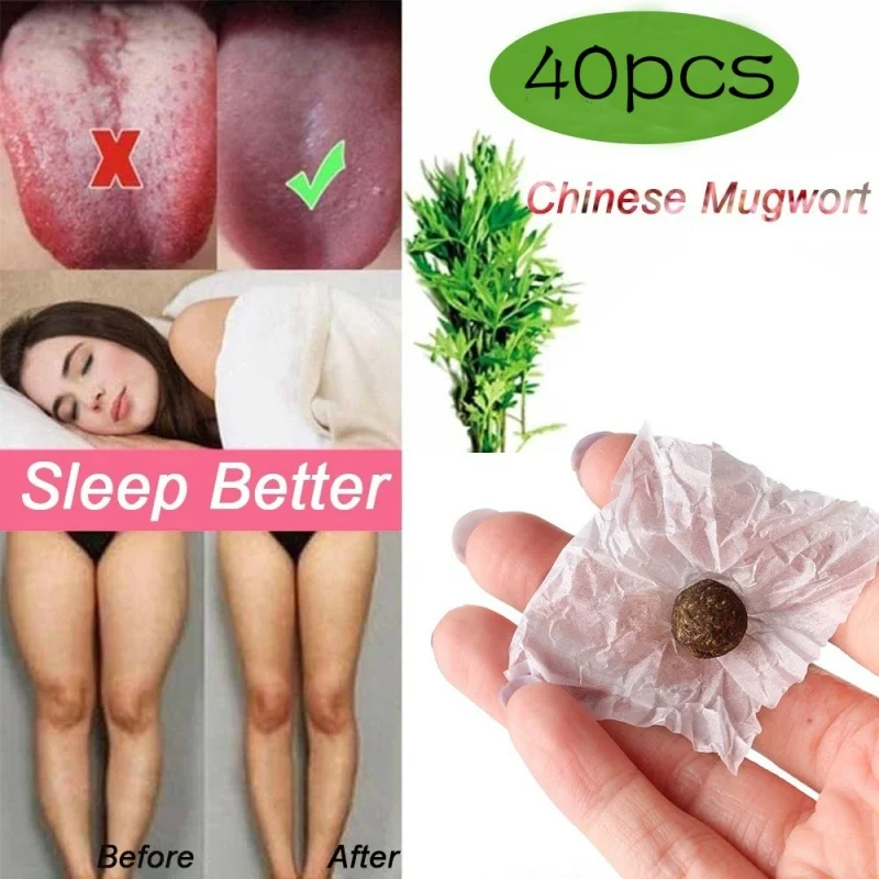 

30/40Pcs Dampness-Evil Removal Chinese Mugwort Navel Sticker Weight Loss Belly Patch Improve Cold Uterus Irregular Menstruation