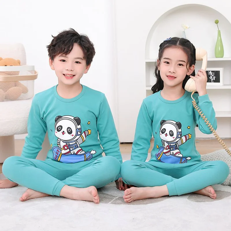 

Baby Pajamas Set Sleepwear Kids Long Sleeve Boy Girl Cartoon Panda Cotton Top and Pant Sets Children's Pyjamas Clothes