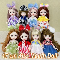 new dudu mouth mini naked girls and clothes suit 16cm bjd 112 dress up ball jointed doll princess baby gift kid toy diy house