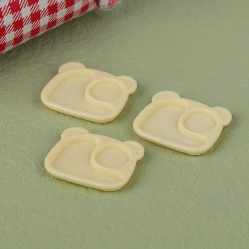 

1PC Kitchen AccessoreisToys DIY Decor For Doll House Dollhouse Miniatures Cartoon Dinner Plate Model Play