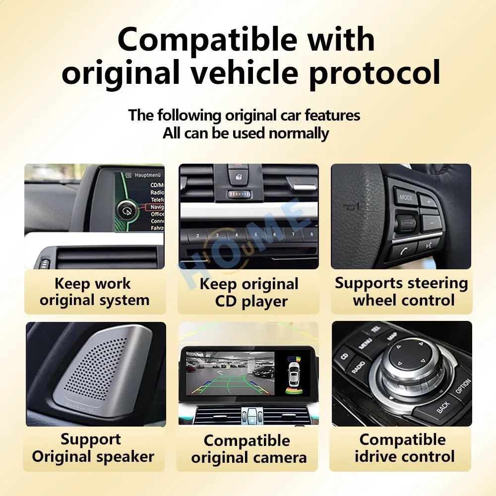 Фото 8-ядерный Android13 10,25 дюйма для BMW 1 серии F20 F21 2013-2017, автомобильный видеоплеер, мультимедийный экран, Carplay, авто радио, стерео GPS 4G №4