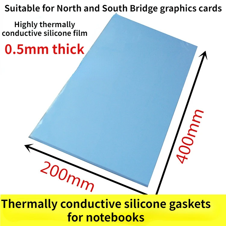 

Thermal Conductive Silicone Sheet 0.5MM Thick 200mm*400mm Insulating Heat Dissipation Silicone Gasket CPU Heat Sink