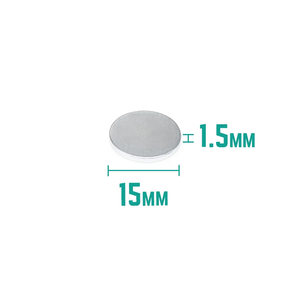

10/20/50/100/200PCS 15x1.5 Round Strong Powerful Magnets 15mmx1.5mm Disc Neodymium Permanent Magnets 15x1.5mm N35 15*1.5