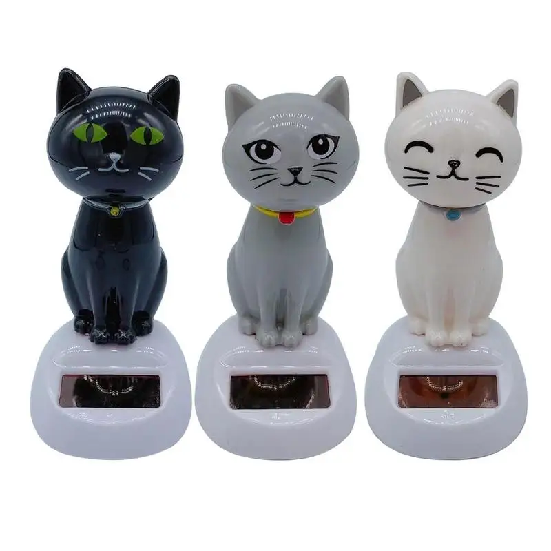 

Solar Dancing Toy Cute Cat Solar Powered Swinging Animated Bobble Dancer Shaking Head Dashboard Ornament Automobile Accessories