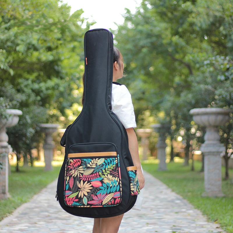 41 Inch Acoustic Folk Guitar Bag Oxfordcloth Thicken Shoulders Bass Bag with 10mm Padding Guitarra Acustica Musical Instruments enlarge