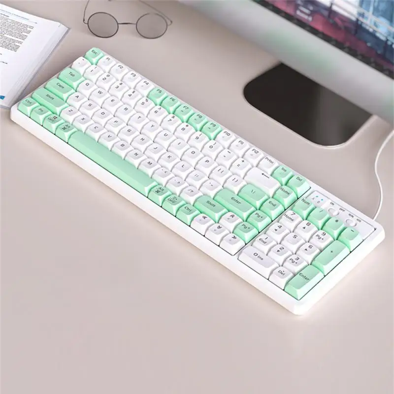

GK102 Wired Mechanical Keyboard Gaming Mouse Hot Plug Red Axis Backlight Computer Games Stable Keyboard For Computer PC Laptop