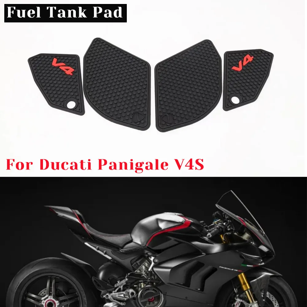 

For Ducati Panigale V4S Fuel Tank Stickers Knee Traction V4 SP2 2022 Tankpad For Panigale V4s 2022 Fuel Tank Pad