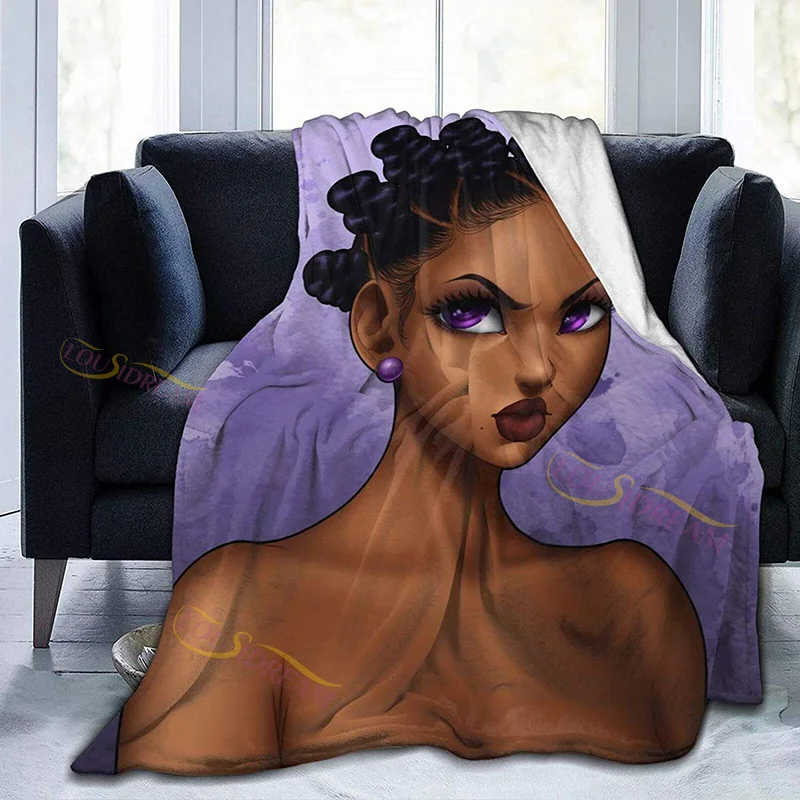 Фланелевое Флисовое одеяло афроамериканская Черная мягкая подстилка с