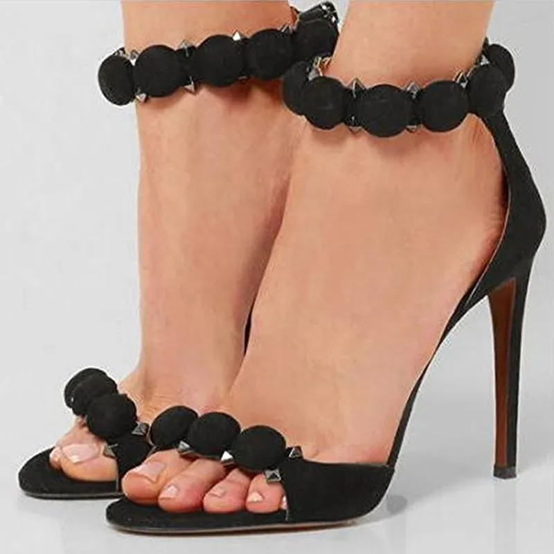 

Сандалии Женские однотонные на молнии, туфли с заостренным носком, на тонком каблуке, модная обувь для отдыха, летняя обувь