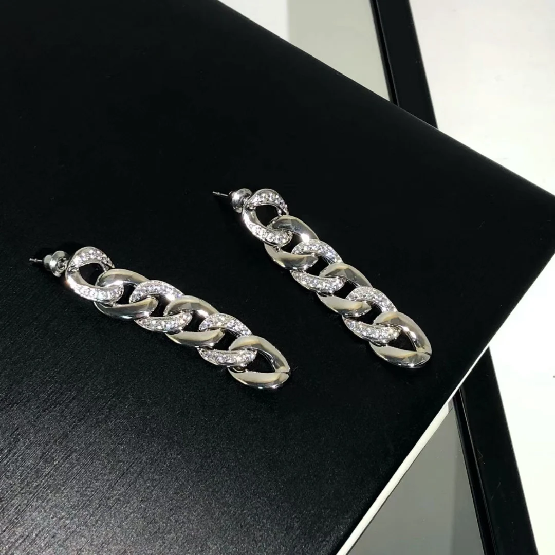 Original Design Metal Chain Pendant Stainless Steel Earrings Wholesale Party Gifts Luxury Women's Earrings Metal Chain Pendant