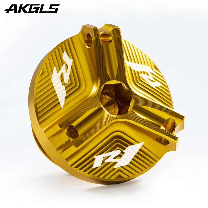 

Для YAMAHA YZF R1 R1M YZFR1 YZF-R1 M 2005-2017 2018 2019 2020 крышка маслозаливной горловины двигателя мотоцикла крышка масляного фильтра аксессуары