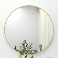 24 wall circle mirror large round gold farmhouse circular mirror for wall decor big bathroom make up vanity mirror entryway mir