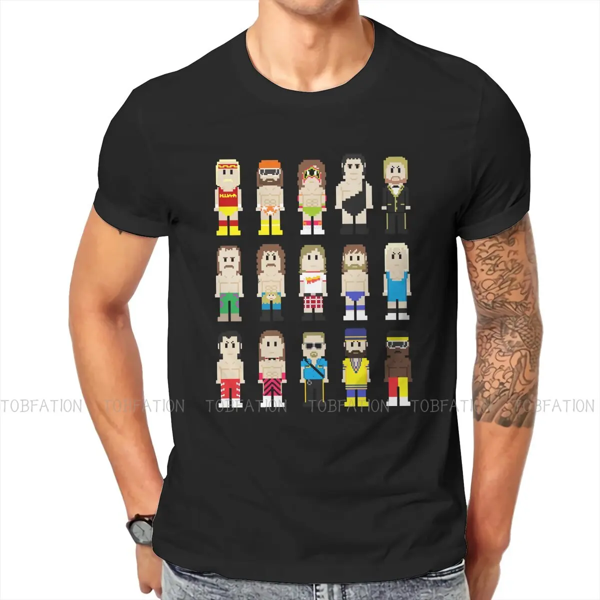 

Wrestling Men's TShirt 8-Bit Wrestlers Fashion T Shirt Harajuku Sweatshirts Hipster