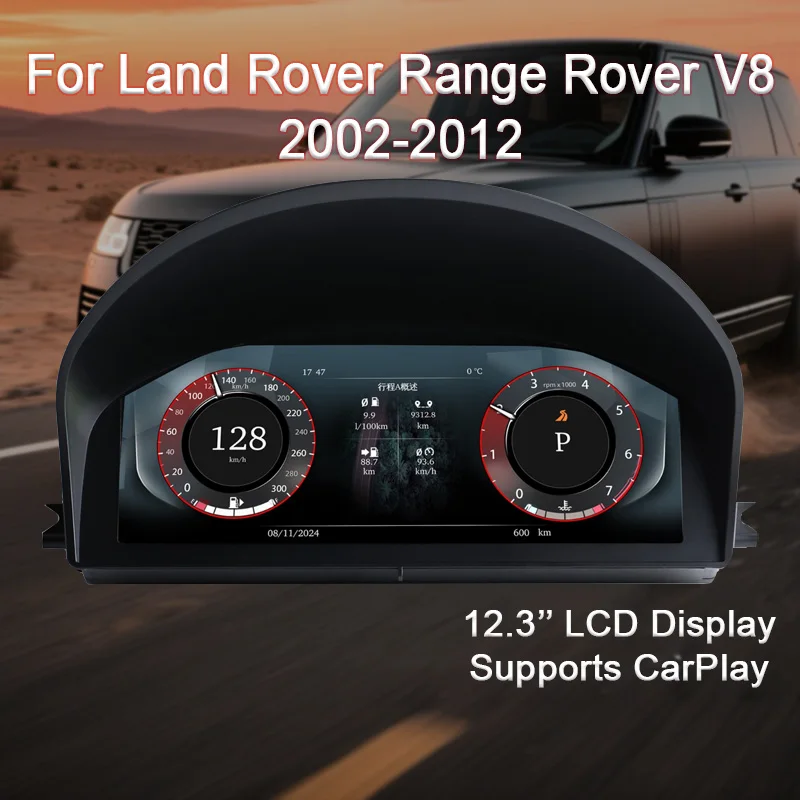 

Цифровая приборная панель для Land Rover Range Rover V8 2002-2012, спидометр, приборная панель, 12,3-дюймовый полный ЖК-дисплей CarPlay